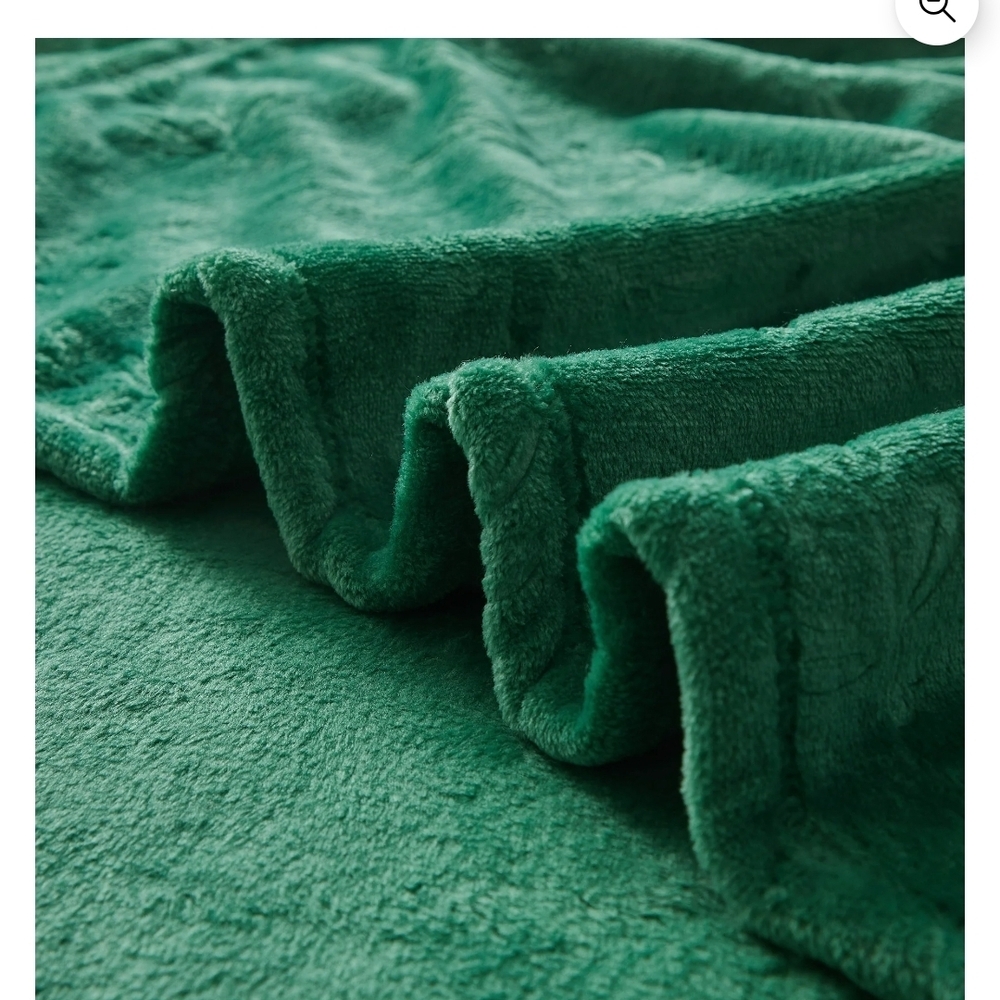 Holiday Time Festive Green Throw Blanket 50x70in Christmas Manta - Picture 5 of 6